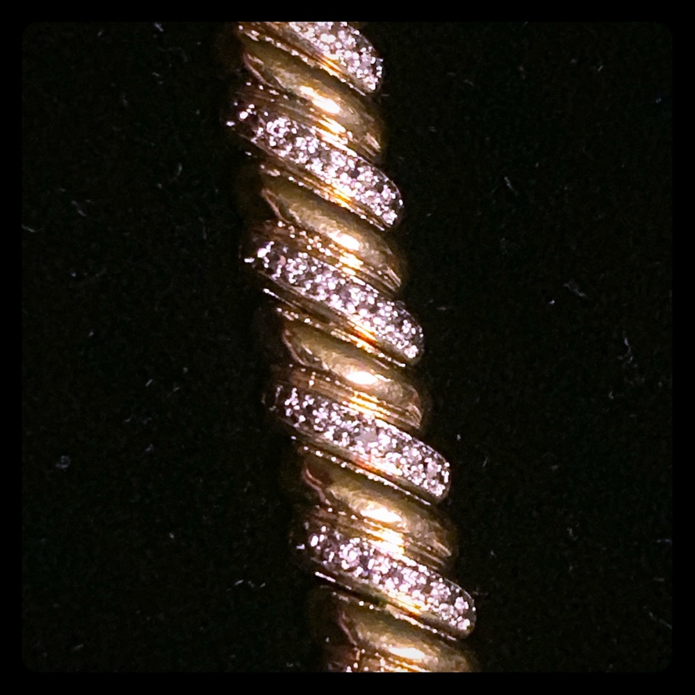Gold Plated Diamond Accent Bracelet